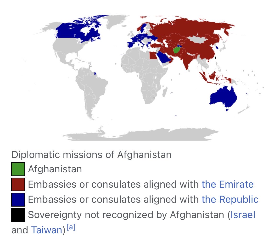 butleriano's tweet photo. Just checked up on this and the Taliban stopped accepting documents from rebel embassies and now a bunch of countries that don’t recognize the Taliban let them run embassies. https://t.co/HYMUHTmBT6