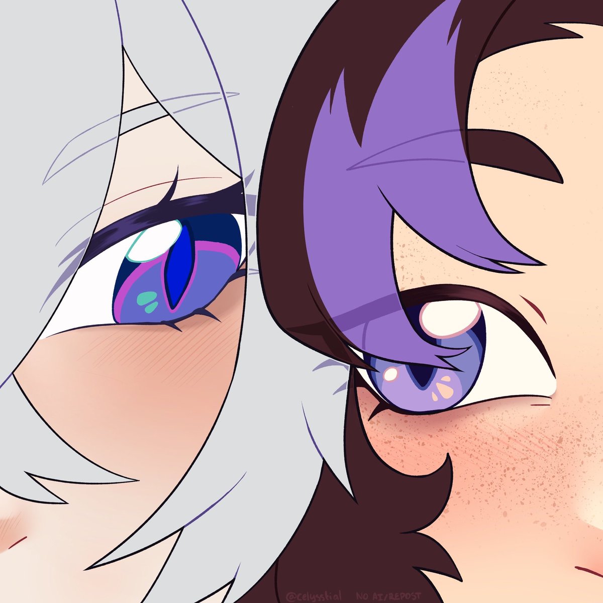 celysstial's tweet photo. [repost] comparing eye colors 🌌💜

i love Seth &amp; Stelle’s eyes sm <3

#zzzoc #zzzerooc https://t.co/NCOiislRcD