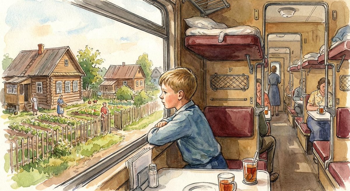 grey_horse's tweet photo. #boy #train @window #village #watercolor https://t.co/8izcBrQLtn