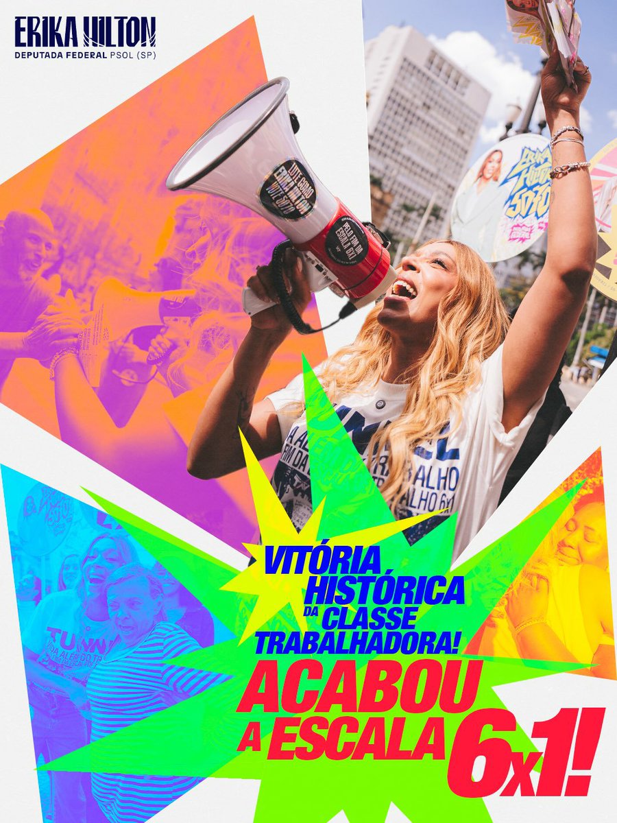 HashiraDoTrovao's tweet photo. APÓS ANOS SENDO ESCRAVIZADOS PELO CAPITALISMO E PELO SISTEMA ENFIM O POVO BRASILEIRO TRABALHADOR TERA O SEU "MÍNIMO" DESCANSO QUE DIA LINDO!! ERICKA HILTON VOCÊ É LUZ ⭐❤️ https://t.co/jTluX9Hzfd