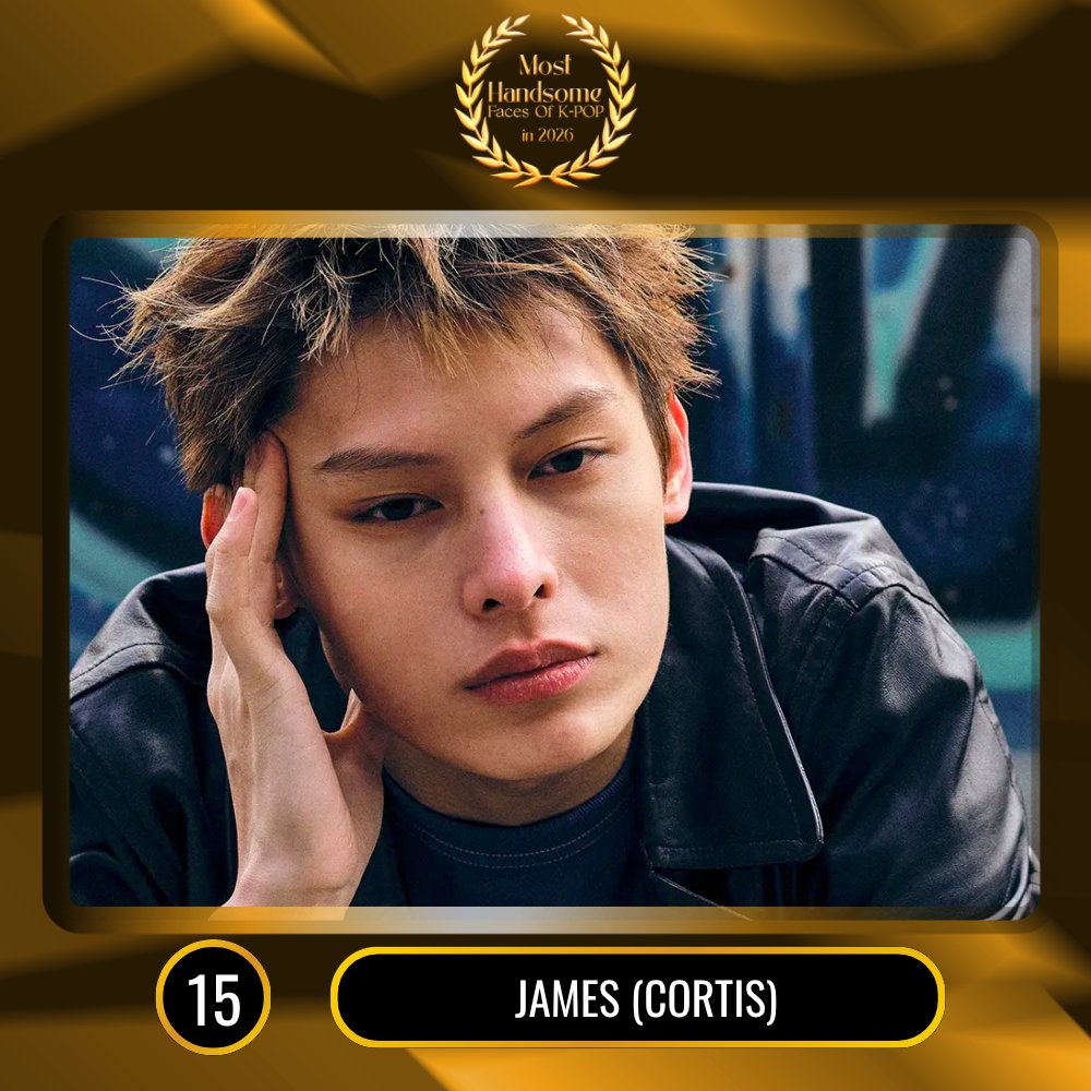 TOP100KPOP's tweet photo. TOP 100 – Most Handsome Faces Of K-POP in 2026

#15 JAMES (CORTIS)

Congratulations! 🎉 https://t.co/uoXthJyW9y
