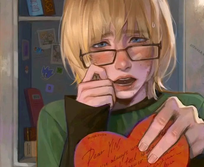 ilovehangecorn's tweet photo. Nadie nunca va a entender la obsesión que tengo con este tipo de fanart de armin se ve tan lindo😢😢 https://t.co/rErxW44xP5