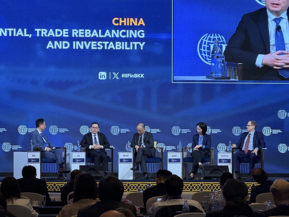 IIF's tweet photo. China remains one of the biggest questions for the global economy and markets. Experts at #IIFinBKK assess growth, housing, policy support, trade relations and how investors are weighing the country’s opportunities and risks. https://t.co/Yu7wl9PRd6