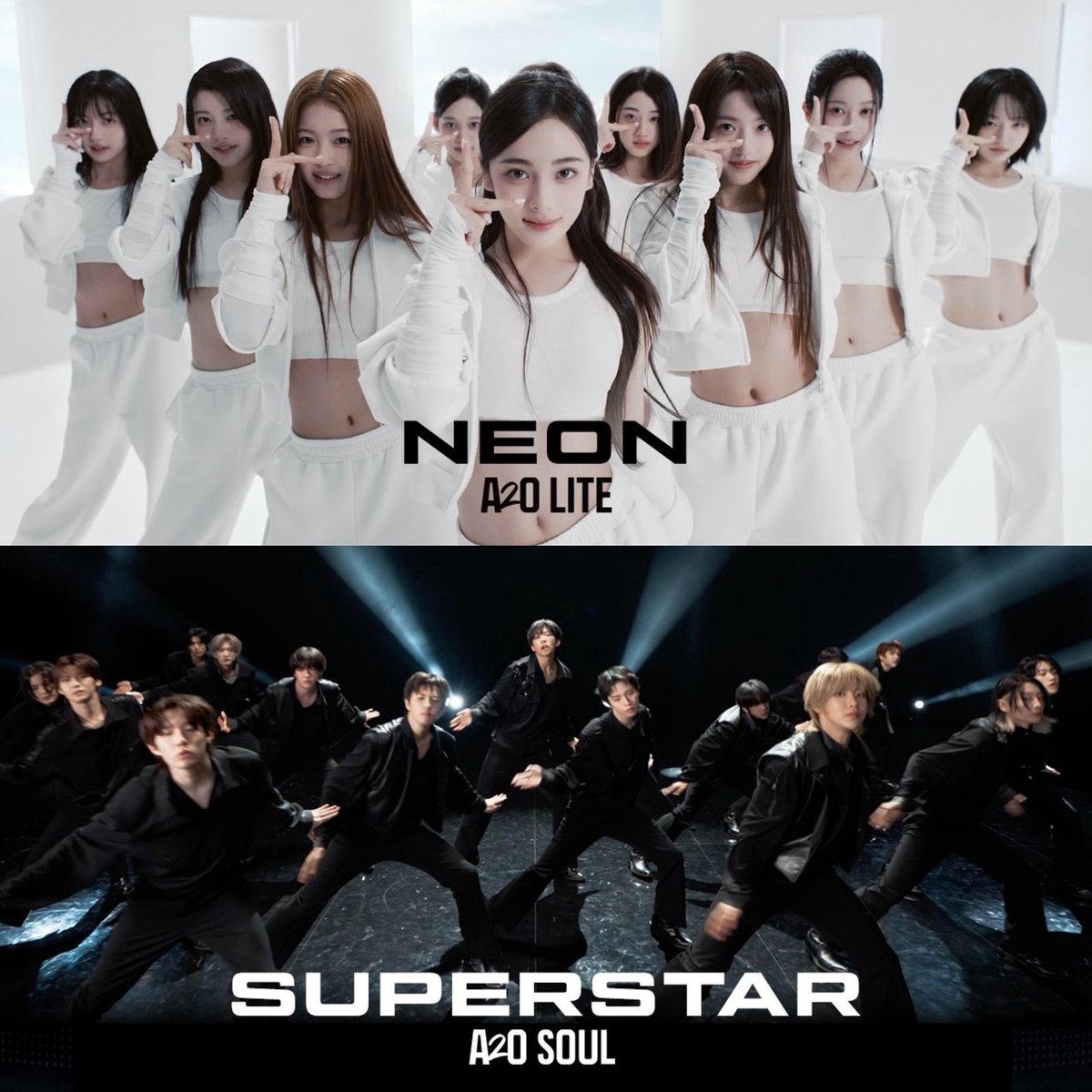 A2OLITE_PH's tweet photo. #GeniusCharts | Two debuts, one big entrance! #A2O rookies claim the Top 2!

#A2OLITE’s debut song “NEON” enters Genius Korea’s daily K-Pop chart at #1
 #A2OSOUL’s debut song “SUPERSTAR” at #2! https://t.co/8GNAA2ocrl