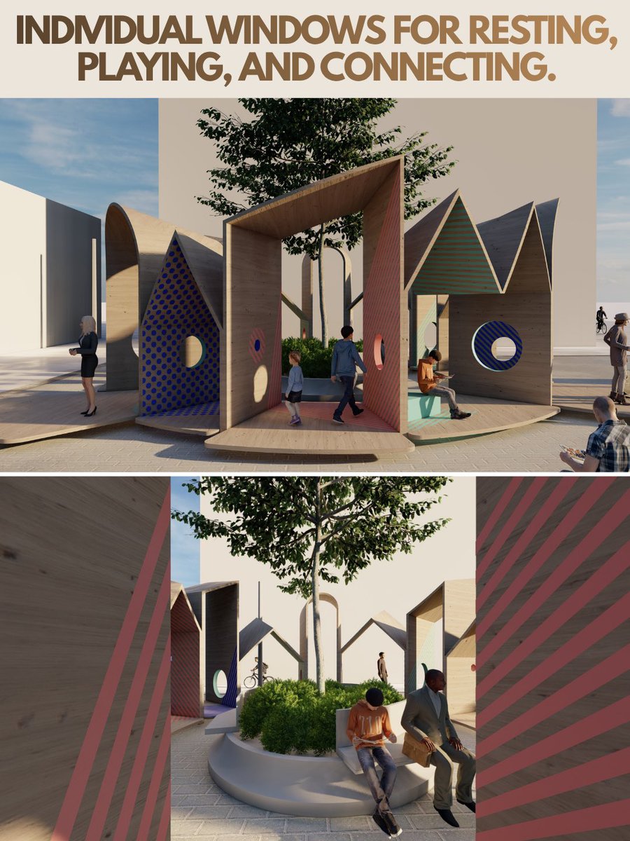 100architects's tweet photo. A CIRCLE OF WINDOWS. A SHARED SPACE. 🌳
CONCÉNTRICO explores how individual wooden modules can bring people together through play, rest, and interaction.
Logroño, Spain.
More on IG @100architects.
#100architects #Architecture #UrbanDesign #PublicSpace #Concentrico https://t.co/ebH99xiIxj