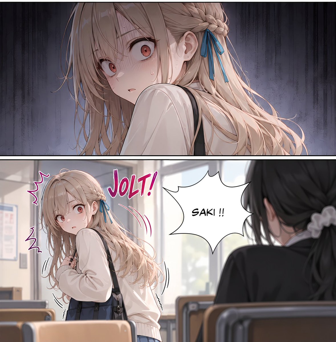 shizuruha's tweet photo. “I’ve Got a Bad Feeling About This” 
One flyer caught Shii’s attention. Saki realized what it meant before anyone else did. https://t.co/zRFFwbd19l