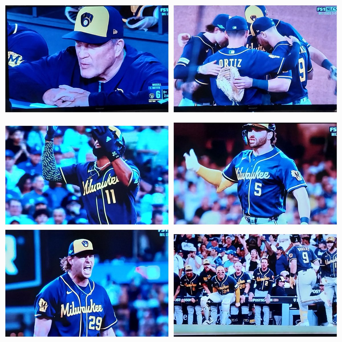 yaguemx's tweet photo. Huele a barrida 🧹 de los #Brewers 🍺 a los todavía Bicampeones #Dodgers 
Excelente narración y maravillosa transmisión 
@steffyaradillas 🎙
@AranaRoa 🎙
@LoboMorales_ 🎙
@somos_FOX 📺
#MLBxFOX ⚾️
Que sigan los éxitos 👍👌👋👏 https://t.co/DBM7iFu1W6