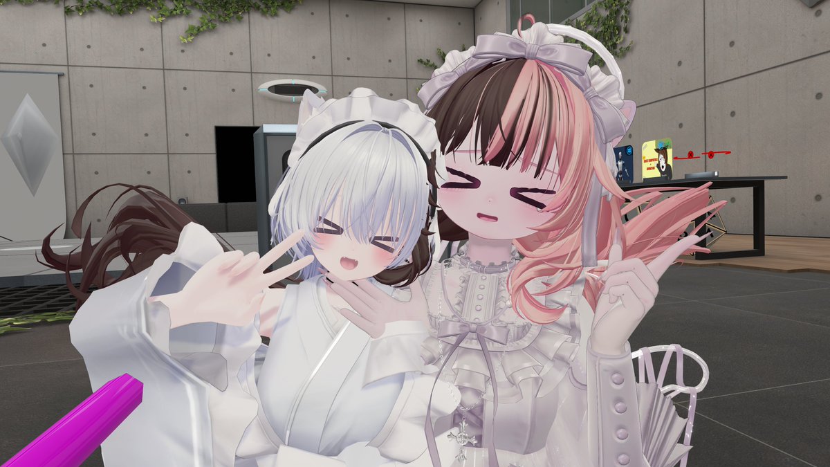 imonyan_VRC's tweet photo. #plum3D #VRChat 
おはにゃ～
姉妹かわちぃねぇ https://t.co/DHAKCJu8dZ