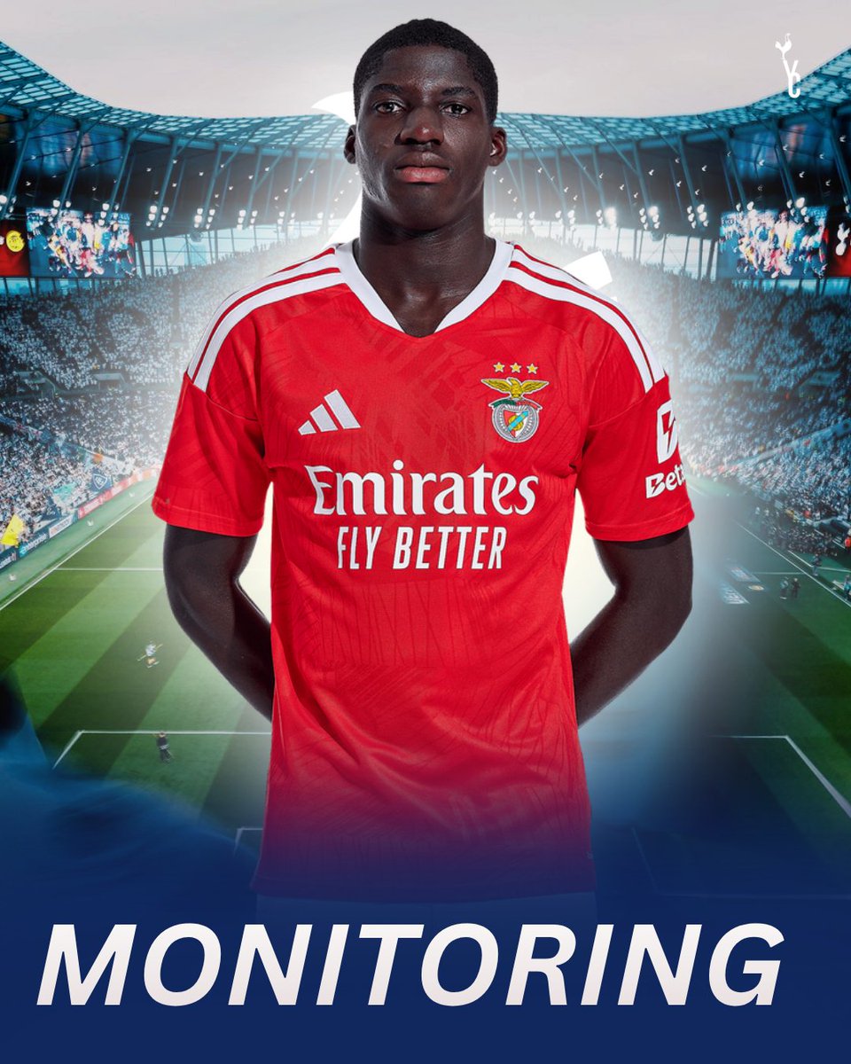 Coys__Corner's tweet photo. Tottenham are monitoring Benfica right-back Daniel Banjaqui, reports Swiss outlet 4-4-2.
The report claims a โฌ45m release clause and interest from several European clubs.
#THFC #SPURS #COYS #TOTTENHAM https://t.co/8xOBkJfV3X