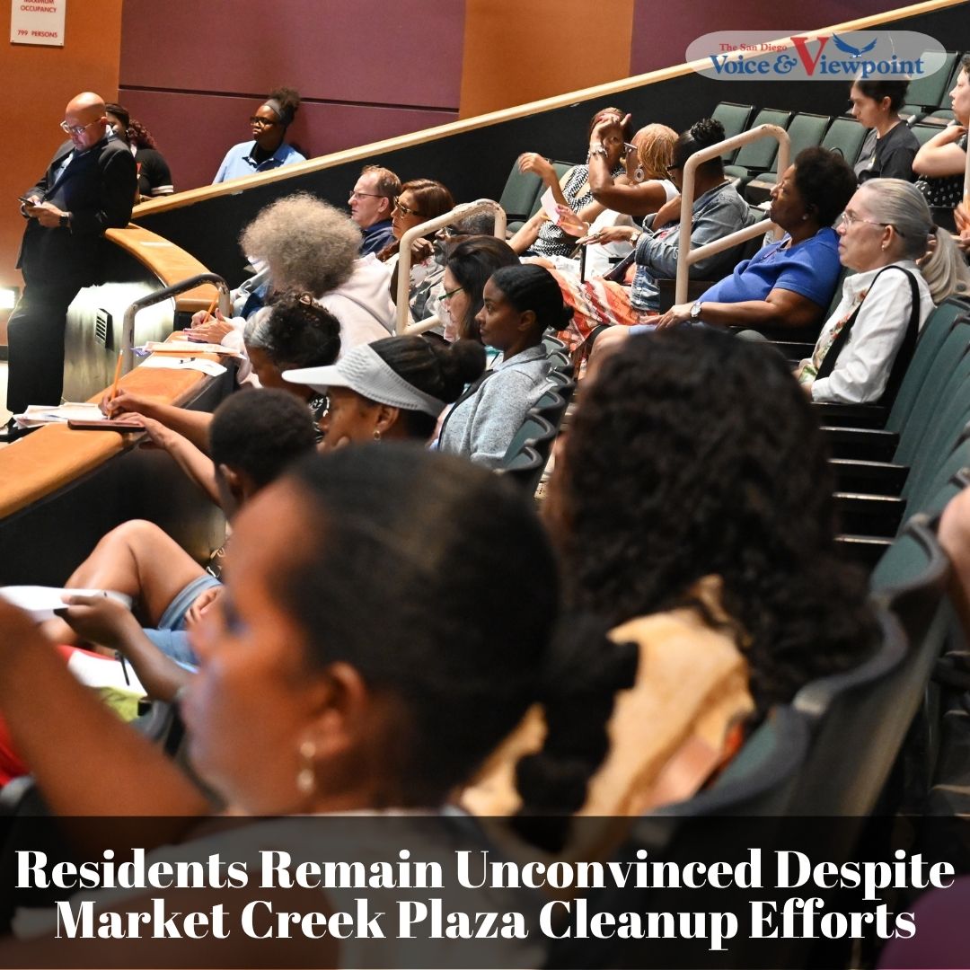 VoiceViewpoint's tweet photo. ⚠️ Cleanup efforts are underway, but are residents convinced it's enough? 👀Officials report significant reductions in toxic chemical contamination at Market Creek Plaza and nearby apartments. Still, Chollas Creek residents are raising concerns about their health, safety, and the long-term impact. 🔗 https://t.co/VGMCnTKw5c

#MarketCreekPlaza #ChollasCreek #SanDiegoNews #VoiceAndViewpoint
