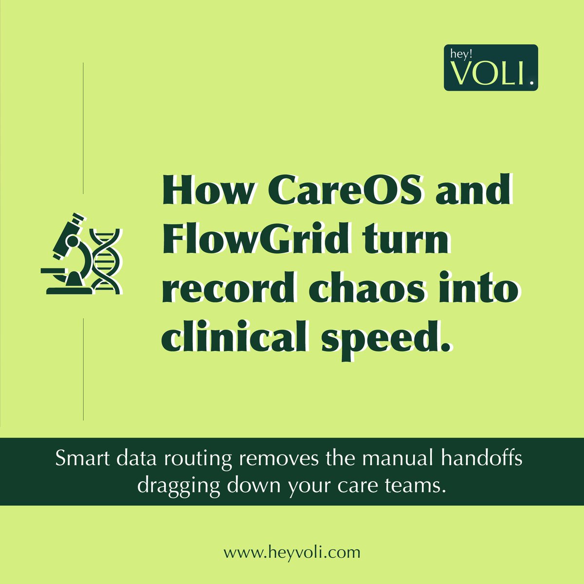 heyvoli's tweet photo. Hospital bottlenecks are rarely clinical, they're structural.

When a patient checks in, FlowGrid normalizes and routes their data instantly across intake, lab, and care teams.

Context-aware updates without manual entry.

#HealthTech #CareOS #HeyVoli https://t.co/eFfkjNJL4z