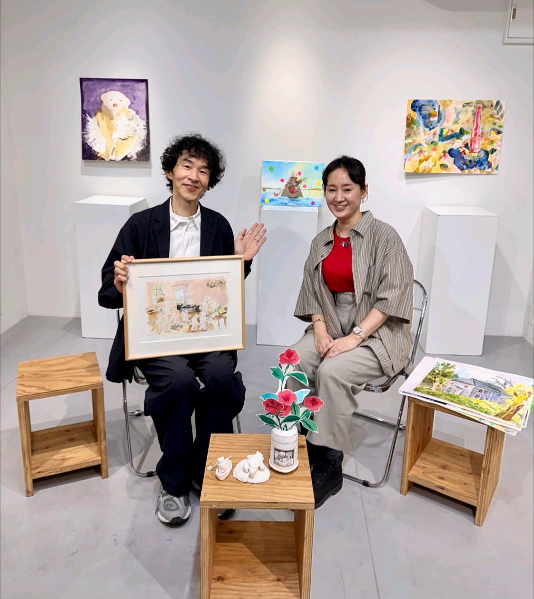 Mari__Aoki's tweet photo. 自分でびっくり👀インタビューを受けるという体験をしました✨️

テリトリーギャラリーのYouTubeにて近日公開予定です😊

お楽しみに〜 https://t.co/vF2bflewZ3