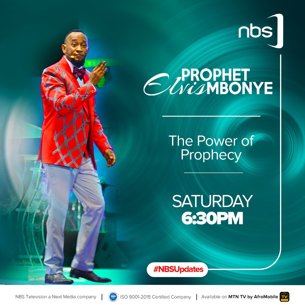 sanyukatv's tweet photo. Set your reminder for 6:30 PM this Saturday and tune in to NBS TV for The Power of Prophecy with @Prophet_elvis.

An evening of faith, teaching and spiritual reflection awaits.

#ProphetElvisMbonye #SanyukaUpdates https://t.co/twxJl65aQw