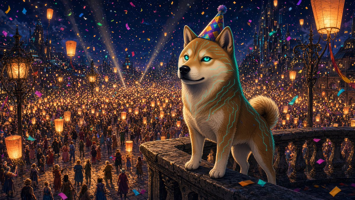 SolamianInu's tweet photo. Solami's Confetti Keep opens its gates at midnight.
WIF kicks off the parade. Shib rides a float that won't stop spinning.
The dog just stands on the balcony. The confetti falls upward to meet him.

SI
2ATDtFTRpDsHQpFxKb54TC4H8xKjZrF5dpe6952dpump https://t.co/agFFBZzvMd