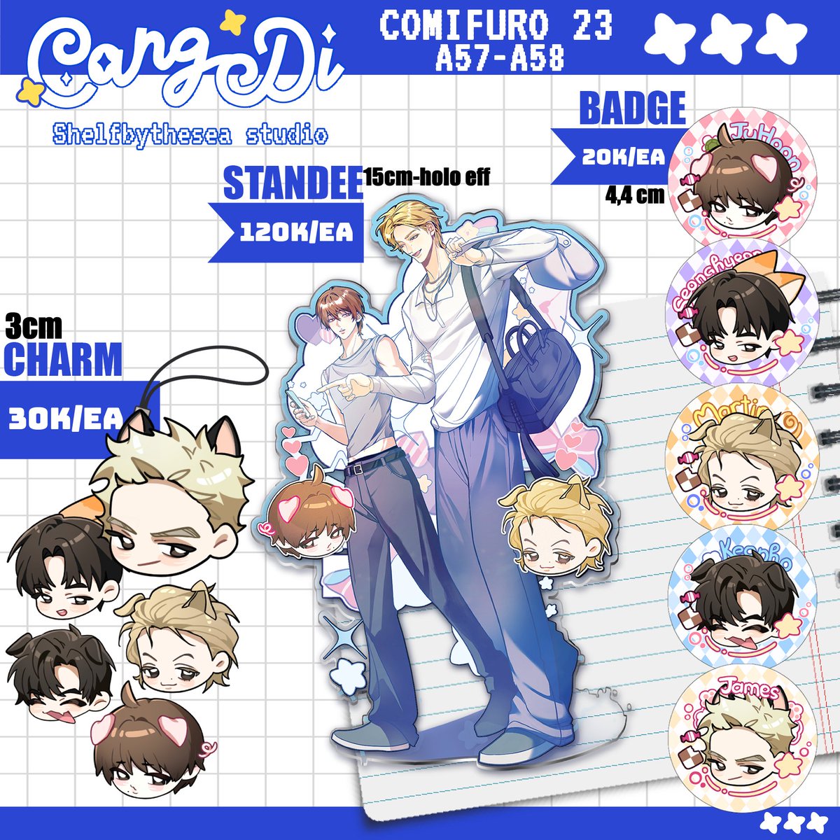 CangDii's tweet photo. Cang Di x Phaimoi – Comifuro 23 | A5–A58]
Phaimoi and I will be attending Comifuro 23 on October 31 – November 1
Here are some product samples that we’re planning to bring to the event. We hope you’ll enjoy them and look forward to seeing your support! 
#comifuro
#comicfrontier https://t.co/LJw38MI4dp