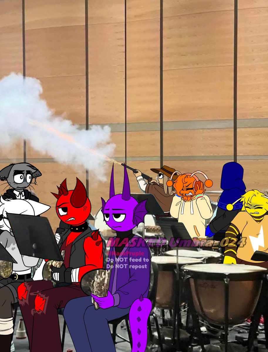MaskPruple's tweet photo. This symphony is a BANG/Esta sinfonía es un BANG

Tomen una pequeña tontera que hice :)

Here's a silly little thing I made :)

#sprunkifanart https://t.co/LPm1WUY3kh