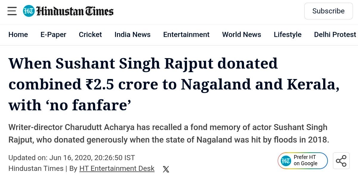 Syngh_Unleashed's tweet photo. Sushant Singh Rajput donated ₹2.5 crore to flood victims in Kerala &amp; Nagaland. He helped people 𝗿𝗲𝗴𝗮𝗿𝗱𝗹𝗲𝘀𝘀 𝗼𝗳 𝘁𝗵𝗲𝗶𝗿 𝗶𝗱𝗲𝗻𝘁𝗶𝘁𝘆, while you are making fun of his death just to mock someone for taking pride in her identity.

What does this say about Marathis? https://t.co/D6URT0oPVR