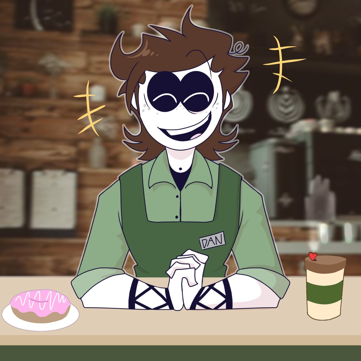 Coppa_Barista's tweet photo. @JinStarlight0 "Of course!! Thank you so much for stopping by. That'll be.. uh... $10.99 I think, yeah!,, https://t.co/RvtGEcNbOm
