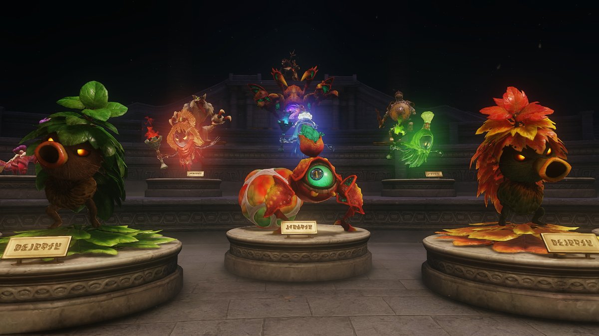 ZeldaOfficialJP's tweet photo. 【万魔殿】
世界のどこかに存在すると言われる場所。これまでに倒した魔物たちの像が並びます。
敵の特徴を知ったり、強敵との再戦に挑んだりできます。
#時のオカリナ https://t.co/BPZACL8fs3