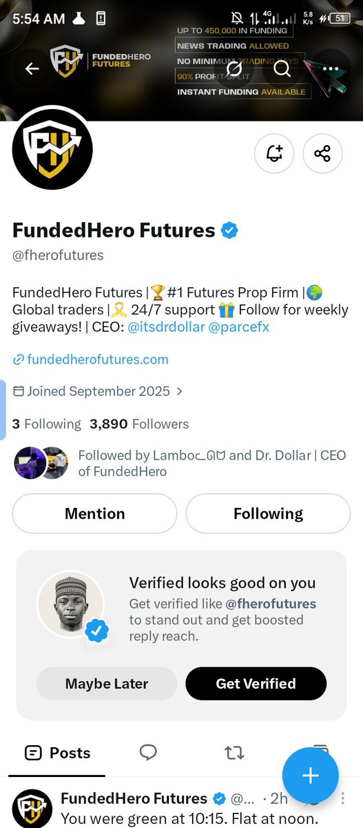 yahuza07017's tweet photo. @fhxbroker @FundedHeroX @fherofutures Done ✅✅ https://t.co/wdmHKbIju0