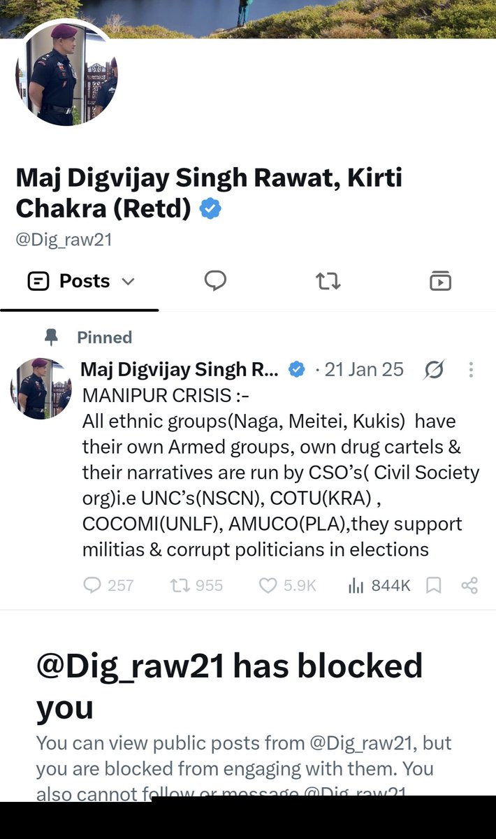 VeetragiVriksha's tweet photo. Ek major saab hain.

BJP ke bhayanak supporter. 

Maine Ankita bahan ke liye nyaya ki baat kardi toh block kar ke chale gaye hain. 

Thank for your service sir. 

#JusticeforAnkita

Ankita Bhandari https://t.co/Oc7W81GQYI