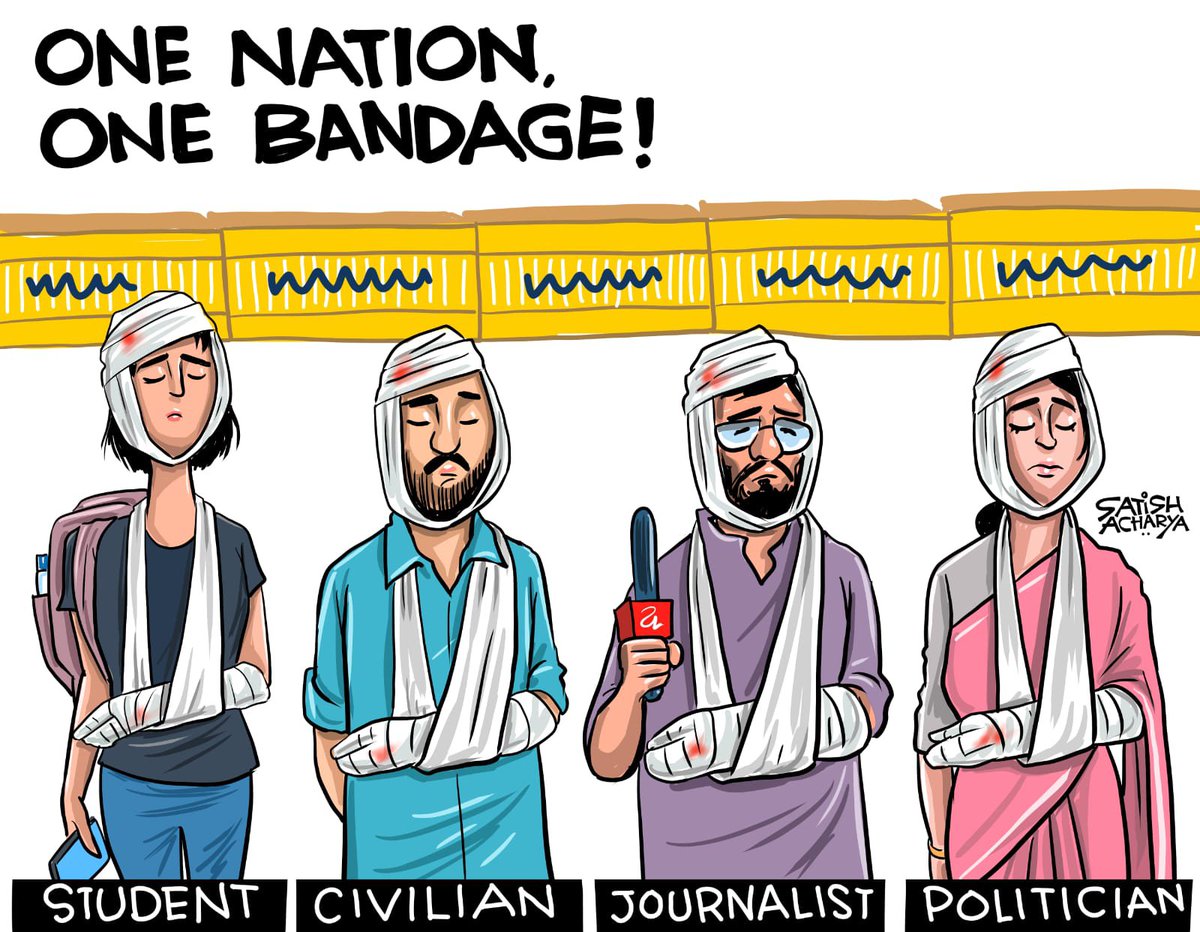 satishacharya's tweet photo. One nation, One Bandage! #DelhiProtests #VoteChori #GyaneshKumar https://t.co/RnXwYyFgY2