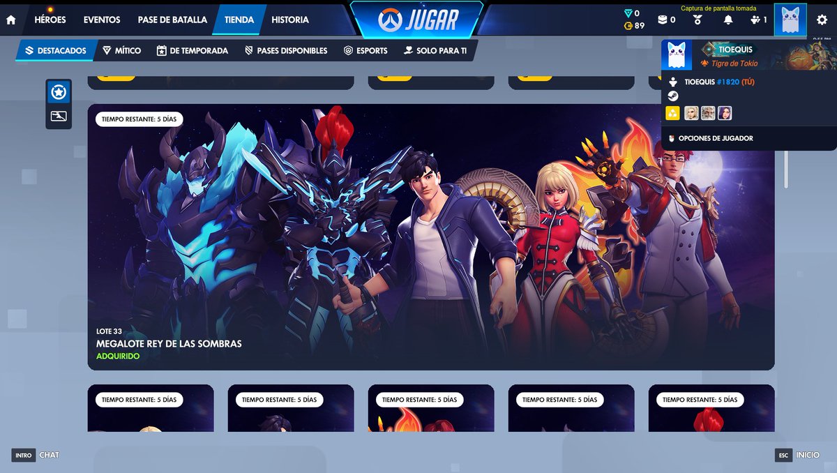 TioEquisvt's tweet photo. @Divafiuwu @OverwatchLATAM Gracias @OverwatchLATAM y a @Divafiuwu por el megalote Rey de las sombras! 🫡😃 https://t.co/TkwG9lUawK