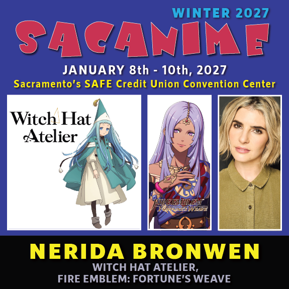 SacAnime's tweet photo. Nerida Bronwen will be at SacAnime Winter!

@neridabronwen is an Australian actor, voice actor, writer and producer. As a voice actor she is best known as the English voice of Richeh in the highly popular anime #WitchHatAtelier. 

#DeepBlueSea, #MadMax #FuryRoad and many more! https://t.co/xiJQJj2RpL