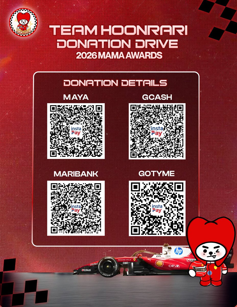 mysolace23's tweet photo. Team Hoonrari - MAMA Awards D0nati0n Drive ✨

HOONPs/ENGENEs, we are opening a drive for MAMA Fan’s Choice Awards. Any am0unt would be highly appreciated.

🔗: https://t.co/mQ9HP3fsor

Please dont hesitate to reach out if you have any questions/concern 🤍

HOONFOSI UNITED. DRIVEN BY HOON. RACE FOR P1. ❤️🖤

#EMGP2026
#TEAMHOONRARI
#ENHYPEN