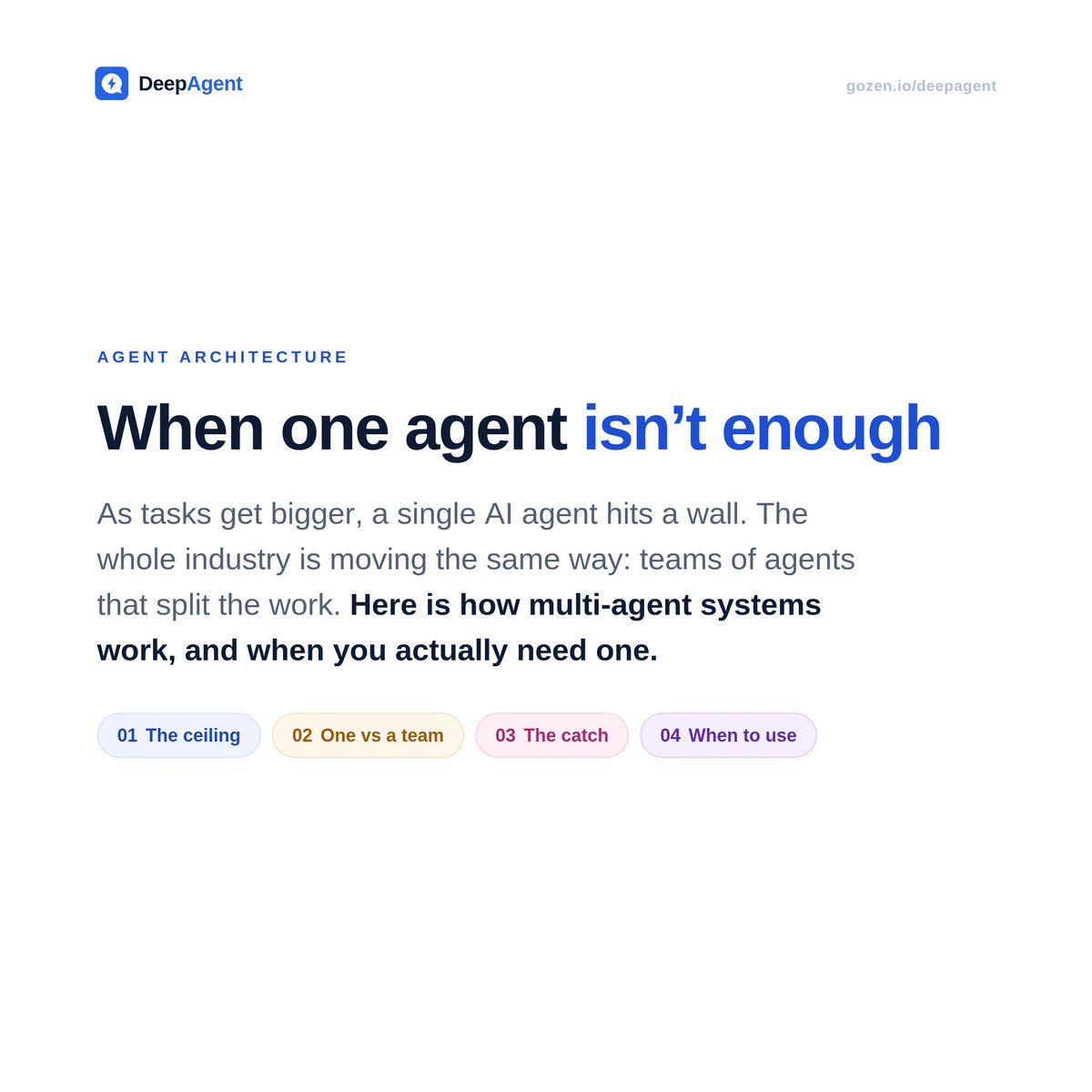 GoZen_Tech's tweet photo. The average company runs 12 AI agents.

Half of them talk to no one.

That's the state of "multi-agent systems" in 2026: everyone built the team, almost no one built the coordination.

A pile of agents isn't a team. Orchestration and handoffs are what make it one. https://t.co/2CQo4EuwzK