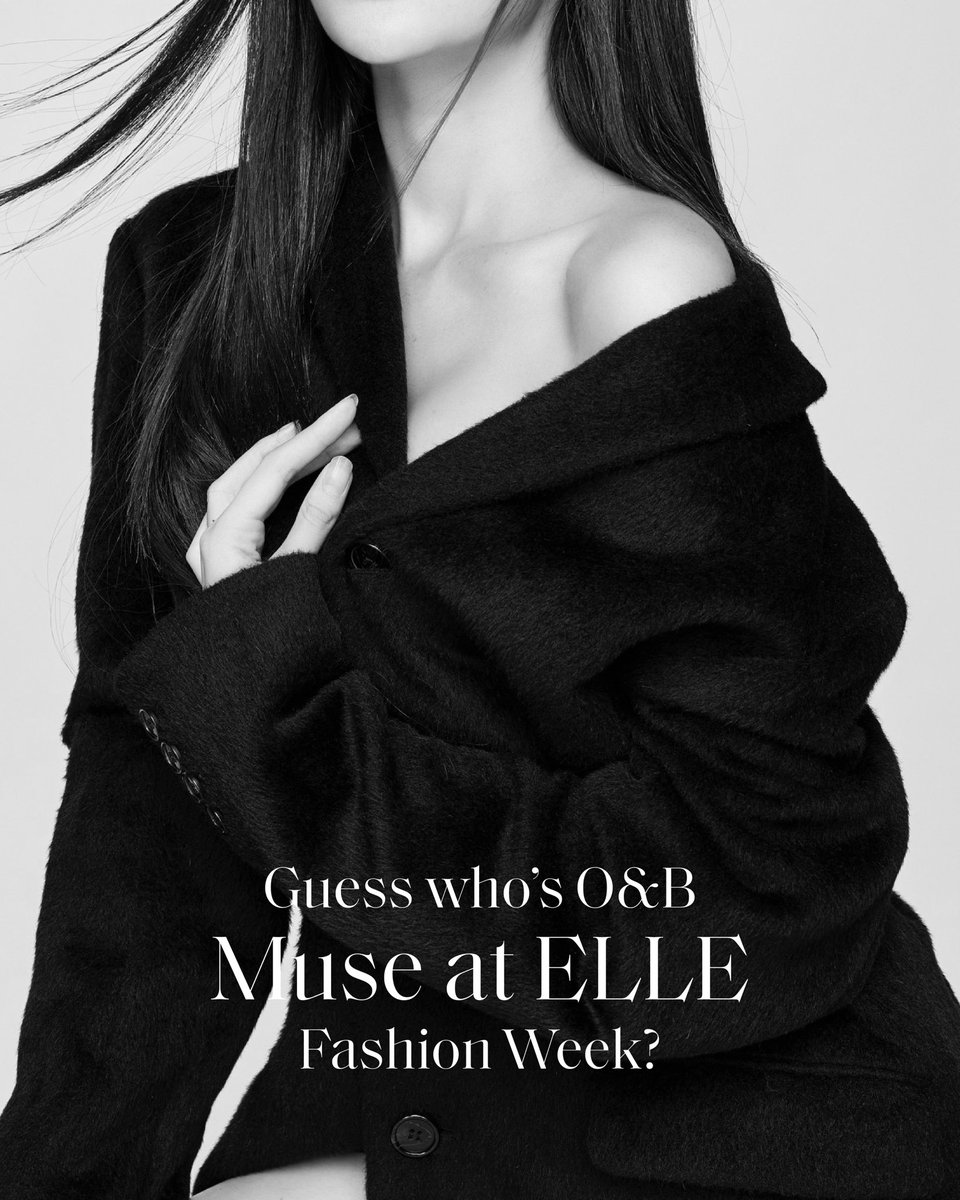 oandb_official's tweet photo. เบาะแสเริ่มชัดขึ้นแล้ว… 🖤
ใครกันน้าา... จะมาเป็น O&amp;B Muse ในงาน ELLE Fashion Week 2026 ครั้งนี้?

มาร่วมทายไปพร้อมกัน ก่อนพบกับคำตอบเร็ว ๆ นี้ ✨ @ELLEThailand 

#OANDB #OANDBxHOOKS #ELLEFASHIONWEEK2026 https://t.co/thCi4ZzErQ