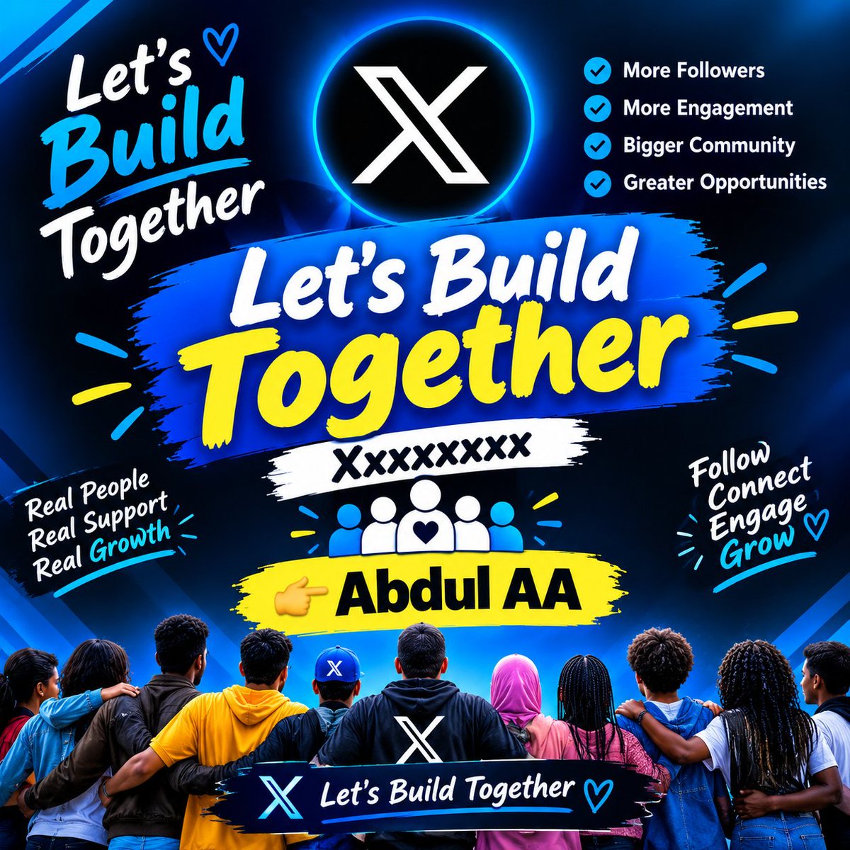 AbdulAA199's tweet photo. Let Build real Connection are you indeed 

Say 👉 Yes 

I will boost your page shap 💪 https://t.co/SjumQCz7jH