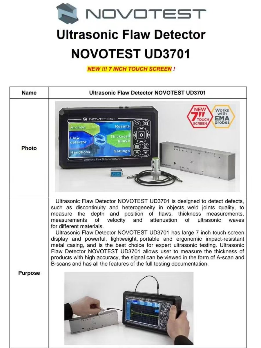 workiconth's tweet photo. แนะนำสินค้า : Ultrasonic Flaw Detector

Brand : NOVOTEST (Netherland), Model : UD3701

#ขาย #จำหน่าย #fyp #ultrasonicflawdetector #flawdetector #ud370 #เครื่องวัด #eec #dealer #distributor #ตัวแทนจำหน่าย #รับเหมา #ก่อสร้าง #โรงงาน #อุตสาหกรรม #สินค้าอุตสาหกรรม #นิคมอุตสาหกรรม https://t.co/zObuOYhQZ3