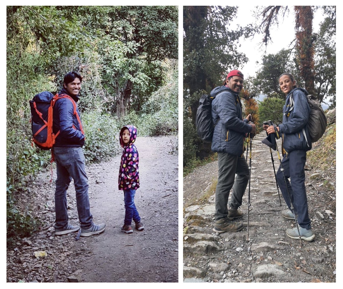 thekshitizanand's tweet photo. Kids grow fast! 
Introduced my daughter to hiking when she was 4yo. 
earlier this month, we did a 12550 ft trek summit together ! https://t.co/nUncAnhD4h