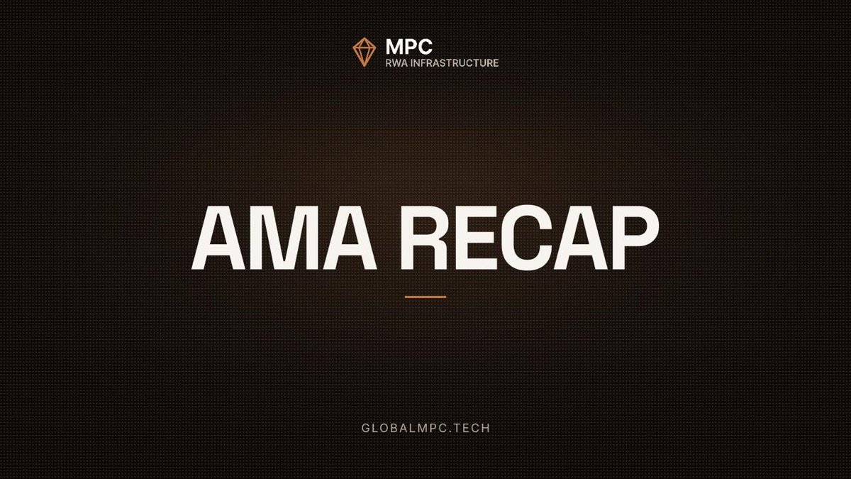 MPC_Global_X's tweet photo. Global MPC AMA Recap, hosted by @cas_abbe

▪️ What Is Global MPC Building?

Global MPC is building infrastructure to connect real-world mining projects with blockchain technology. The goal is to make mining project information more organized, traceable, and easier to connect with the digital asset ecosystem.

▪️ The Four-Step Mining RWA Framework

MPC follows four key stages:

VERIFY: Review project information and supporting documents through appropriate verification processes.

STRUCTURE: Organize the information and establish the appropriate legal and operational framework.

TOKENIZE: Create a digital representation when the necessary requirements are met.

MANAGE: Keep project records and their digital representations updated as the project evolves.

▪️ Why Verification Comes First

Putting information on a blockchain doesn’t automatically make it accurate. Reliable source information, appropriate professional review, and clear records are important before project information is represented digitally.

▪️ Tsagaan Tolgoi: Our Reference Project

Tsagaan Tolgoi in Mongolia is an exploration-stage project used as a reference for developing MPC’s approach. The focus is on understanding the project information and its legal and operational context before any potential tokenization.

▪️ Building Beyond One Project

MPC’s long-term vision is to develop a repeatable infrastructure framework that could support different mining projects, commodities, and jurisdictions while accounting for each project's specific requirements.

▪️ The Bigger Vision: Mining × RWA × Blockchain

MPC aims to build a stronger connection between the physical mining industry and the digital asset ecosystem, with reliable information and appropriate project structures at the foundation.
The journey continues. We’re focused on building the foundation step by step.

Want to listen to the full AMA? Head over to the recording here:
https://t.co/vTNFC5YOfi