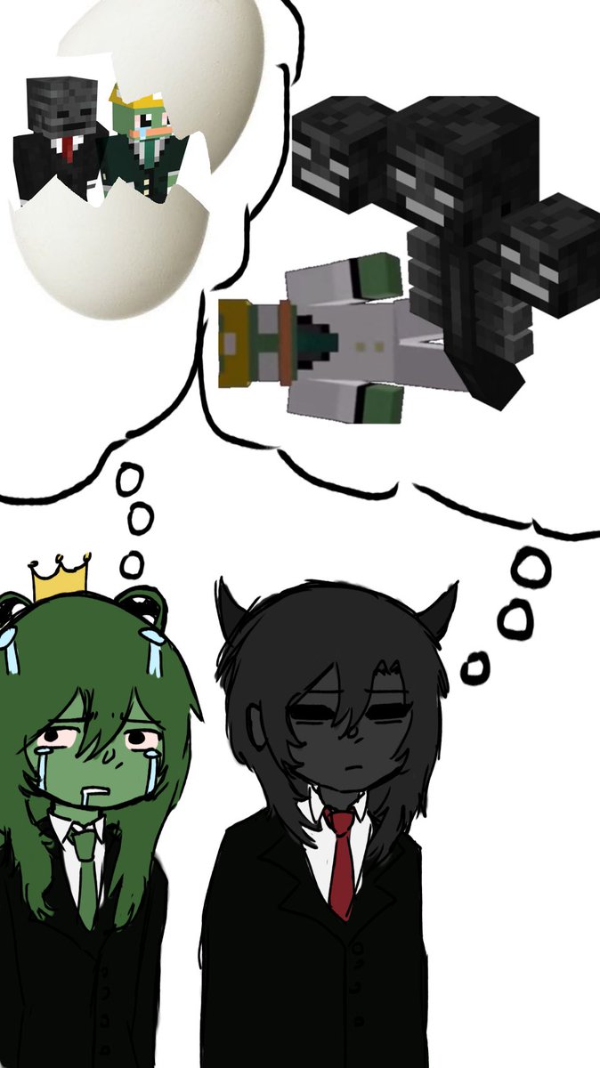 oshibisu's tweet photo. “Hey grox and froggy how were you born?” #froggydudemc #groxmc #ultimatewither #ultimatefroggy #Wither https://t.co/hvc2Y5QPbf