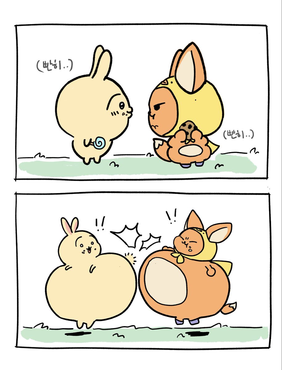 ageha5z's tweet photo. 돼지토끼랑 뚱땡이여우🦊 https://t.co/vDQ7rfUbaE