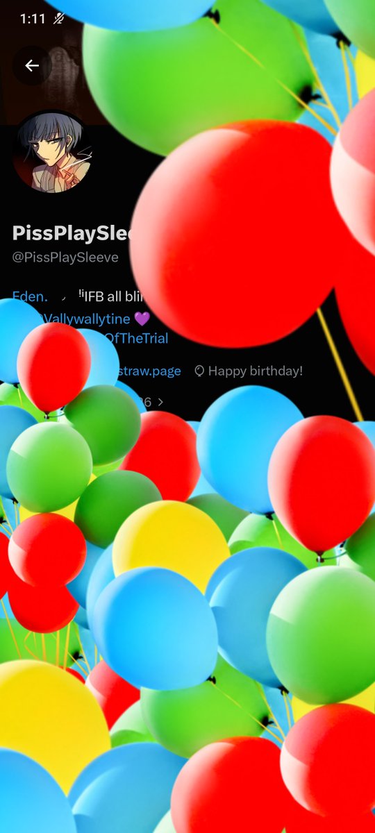 PissPlaySleeve's tweet photo. elon got rid of the profile birthday balloons so I edited them myself hi https://t.co/GmBVaW3Nsv