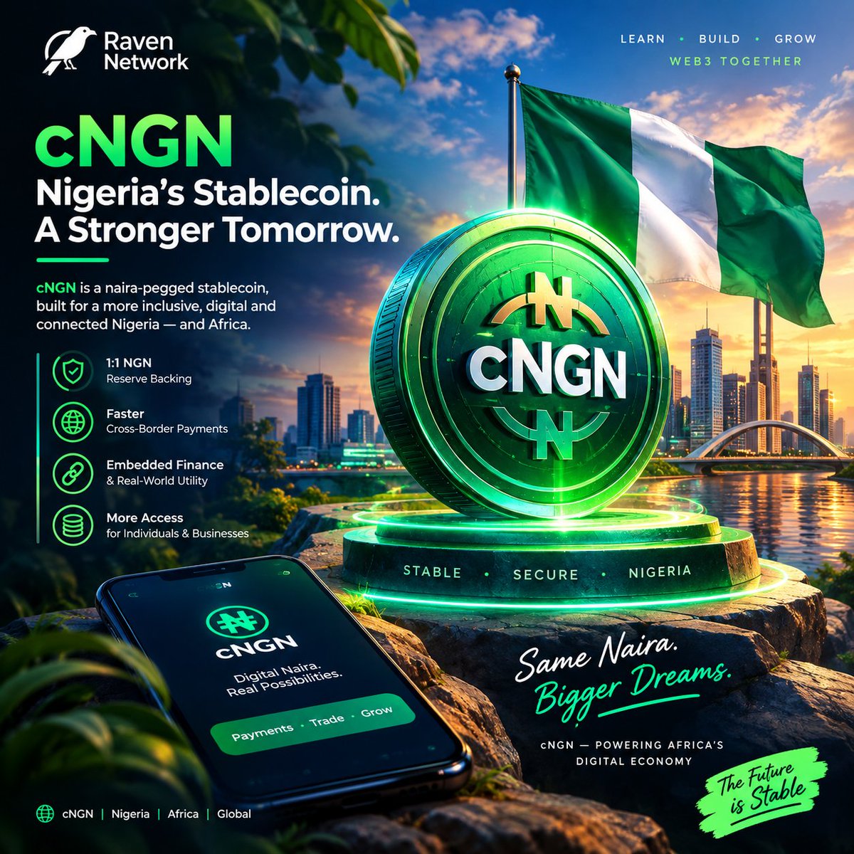 isrealibrahim86's tweet photo. “The Naira has a story to tell. Blockchain could give that story a new digital chapter.” 

cNGN is more than a conversation about digital money — it opens the door to exploring how Nigeria’s currency can participate in the evolving world of blockchain.

The real question is no longer just what can digital money do? It’s how can we make it useful in everyday life? 

I’m watching this space with curiosity.