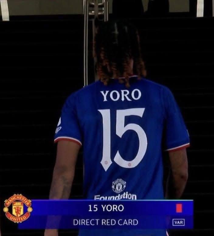Utd_KA1's tweet photo. Sergio Ramos on leny yoro's red card; "if that's a red card, then I would have been sent off in every match l played in Spain" https://t.co/fSQXIdROWl