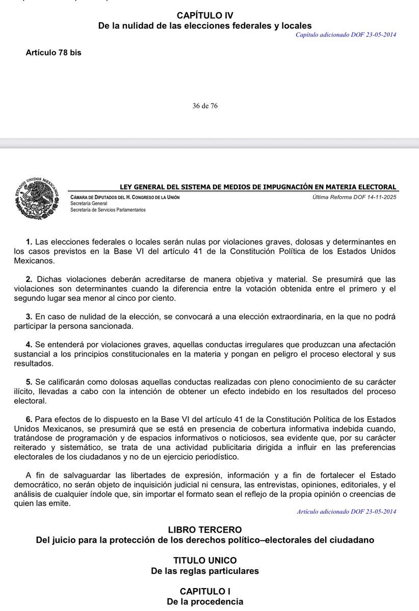 JessAlegria's tweet photo. @EspinosaSilis Eso ya lo establece actualmente la LGSMIME en el 78 Bis, numeral 6. 

Entiendo que el proyecto de iniciativa que anda circulando solo conserva una figura que ya existe en la legislación vigente. https://t.co/tfr1aqNjPB