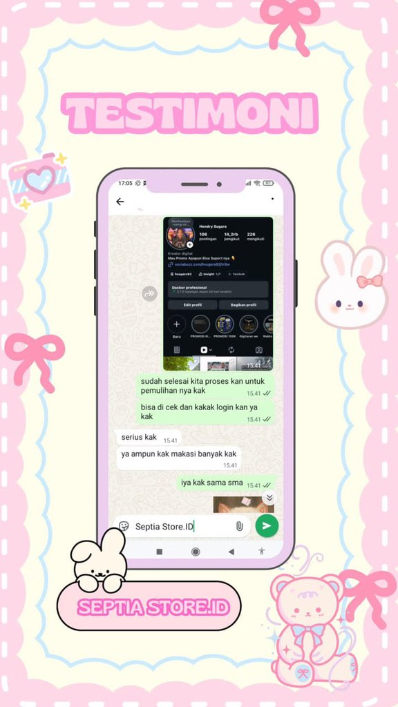 Septiajasah10's tweet photo. yuk order jasa pemulihan akun, jasa hapus akun, jasa hack akun, jasa sadap wa, jasa lacak lokasi, lacak hp hilang by no hp atau imei, jasa balikin dan pulihkan akun lupa password ❕

instagram, tiktok, facebook, line, email, telegram dll❕

order melalui wa di bio
#zonauangㅤ https://t.co/4WEJsLz5kl