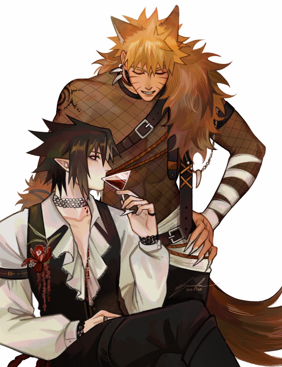 baaozhe's tweet photo. the final installment in my three-part werefox vampire narusasu au

#naruto #sasuke https://t.co/ZDx1yX9nH2