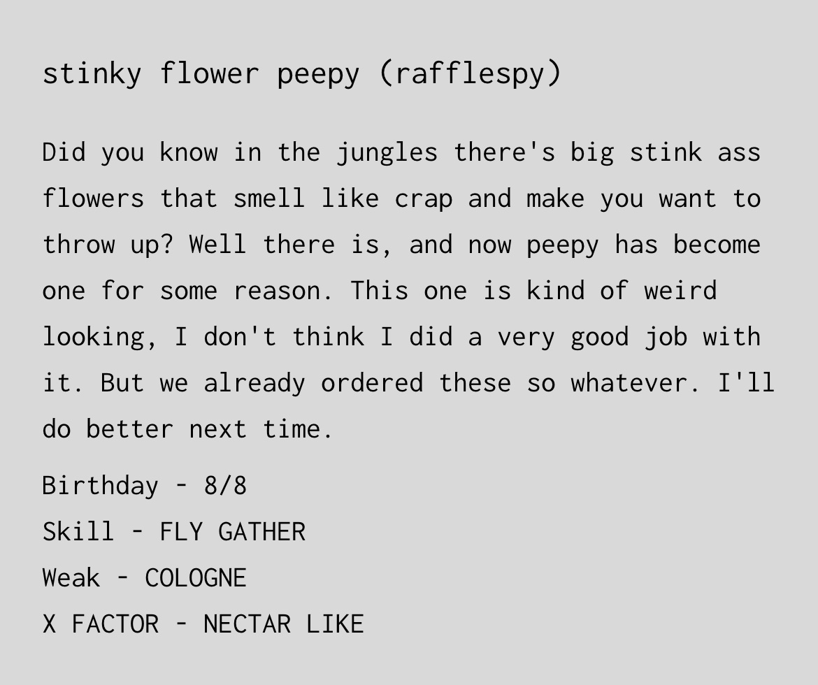 yunnanoascus's tweet photo. i love my stinki smelli flower and his bio makes me chuckle https://t.co/vnCdKWpZ2J