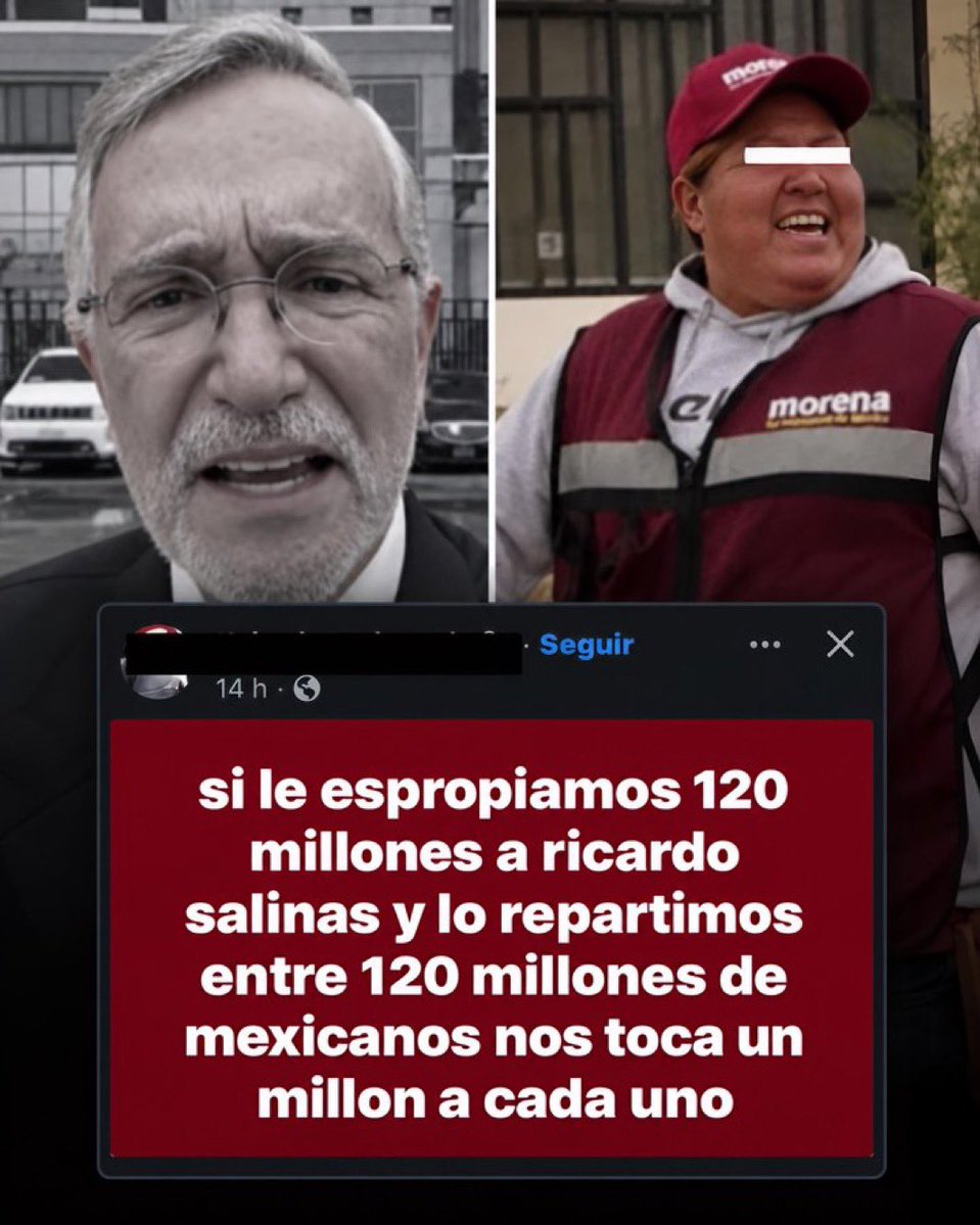 RaulAragonLoya's tweet photo. A ver, chairo estúpido: si repartes 120 millones de pesos entre 120 millones de personas le toca de 1 peso a cada una. Pero además, si le “eSpropias” no te va a quedar nada, porque esa palabra NO EXISTE 🫏 https://t.co/Dar6DyVkhZ