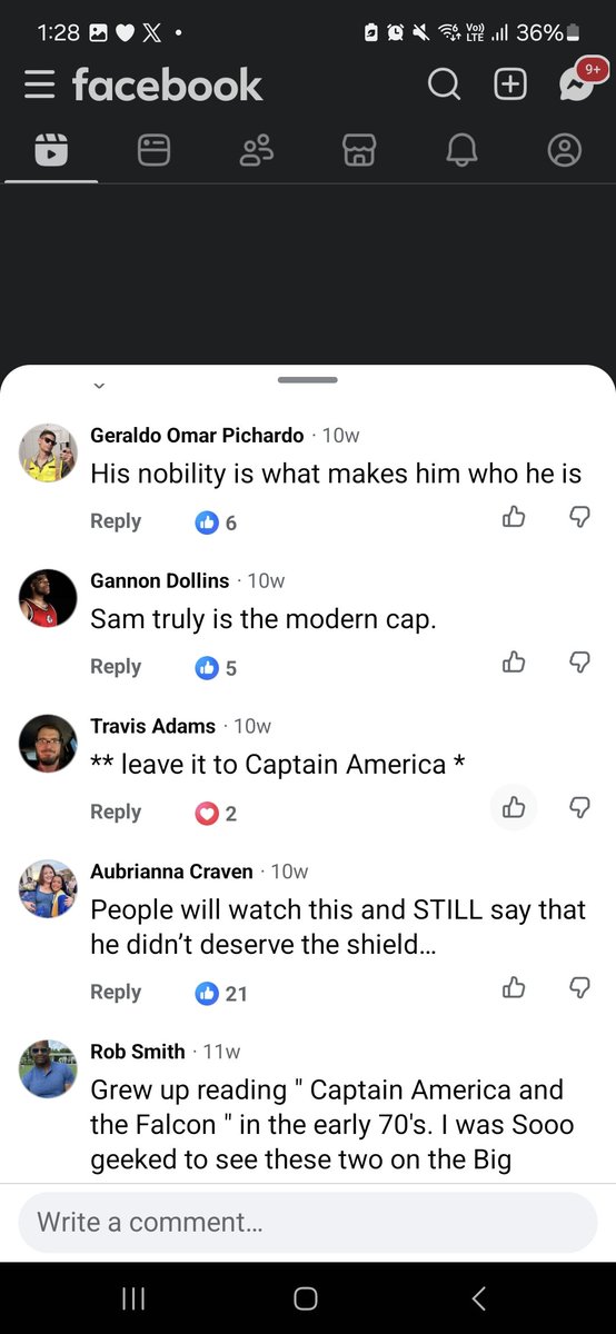 asawa_ni_bucky's tweet photo. saw a sam wilson video on facebook and expected hate. instead i saw this and 🥹🥹🥹 https://t.co/8P38KFMgGR