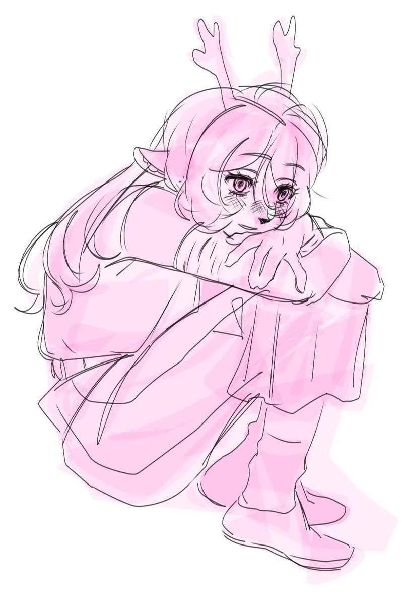 nyawaww's tweet photo. more noelle!! wanted to draw something more angsty https://t.co/Ch442YCOT9