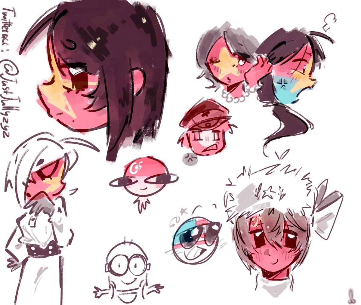 JustJullyzyz's tweet photo. 👅 #countryhumans #chtwt #Vietnam #SovietUnion #AmeSov #Singapore #minion #Vietminh #countryhumansNLF https://t.co/rIuEcAkjun