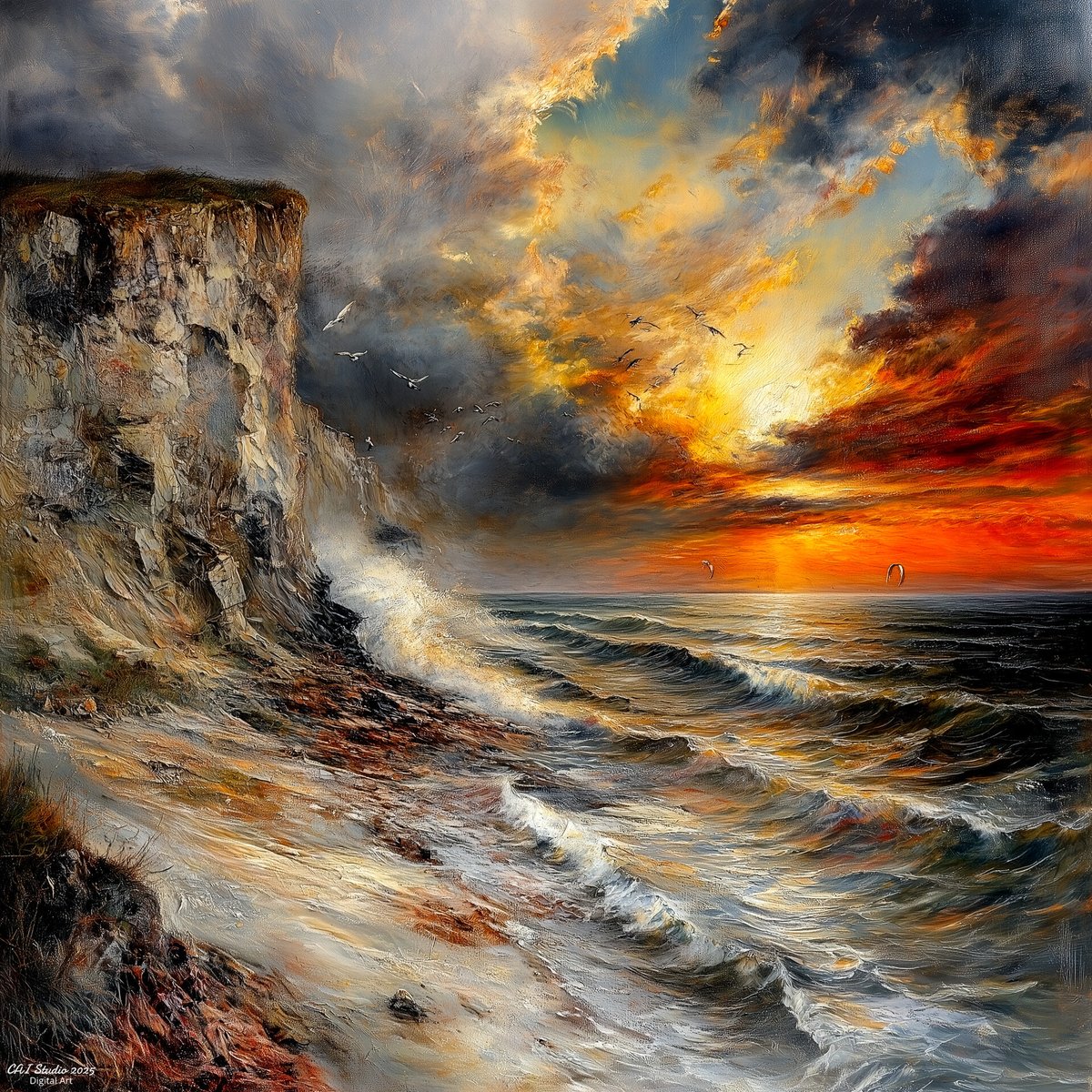 CaiDigital84438's tweet photo. @QamarRiaz1 Where the sun surrenders - Digital art (AI)
Even the fiercest storms must eventually surrender to the fading light. In every ending, something beautiful remains. ✨
#ReflectionsOnLife #EternalBeauty #ArtAndEmotion #SunsetMagic #CAIStudio https://t.co/WdKihP98Xt