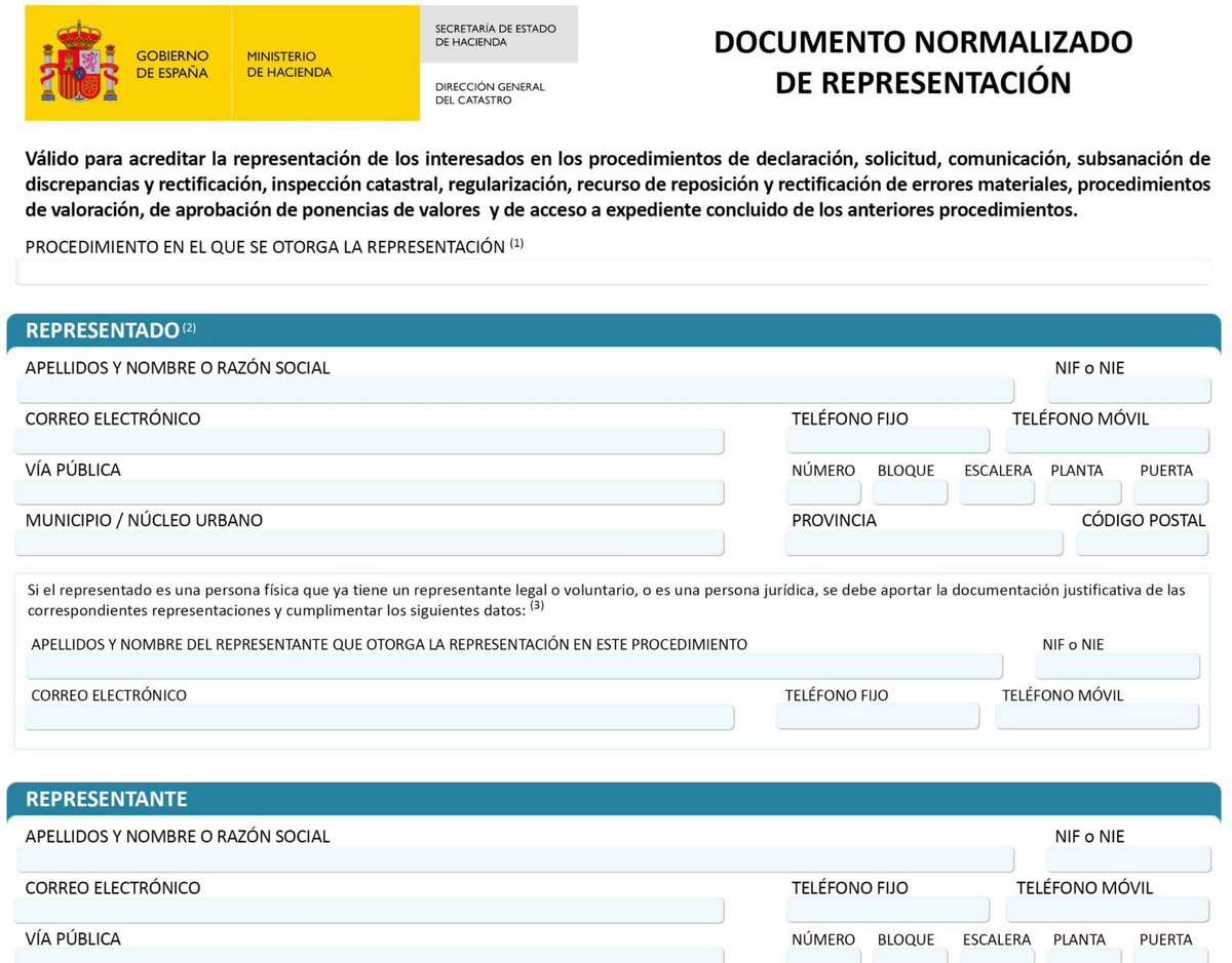 ICOIGT's tweet photo. Publicado el nuevo formulario normalizado de representación para actuar ante la Dirección General del Catastro en los procedimientos tributarios. https://t.co/VqGwCeBHHt https://t.co/ALAdvxRmi9